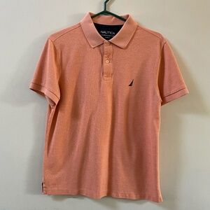 Nautica Slim fit Performance Deck Shirt in Pale Coral size Large